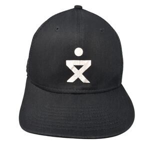 New Era Snapback Trucker Cap Black One Size Adjustable Mesh Back 9Fifty